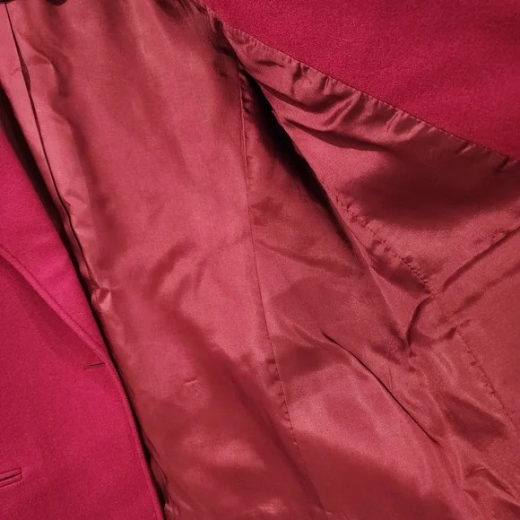 Pink Wool Blazer with Notched Lapels and Tailored Fit - Picture 6 of 7